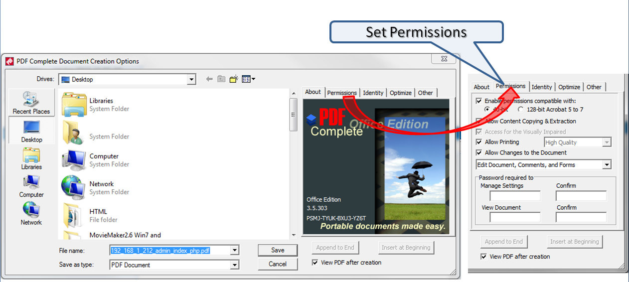 Set Permissions